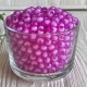 Бусина пластик с белой серединкой, 10 мм, ярко-розовая, упаковка 500 г