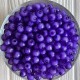Бусина пластик с белой серединкой, 8 мм, темно-фиолетовая, упаковка 500 г