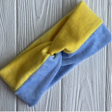 Повязка спорт велюр Ukraine, 12 см, желто-голубой, шт.