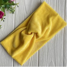 Повязка спорт велюр, 12 см, желтый, шт.