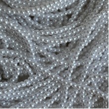 Жемчуг на нити Vip, 4 мм, белый, упаковка 500 г