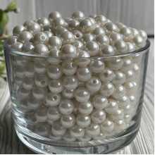 Жемчуг, 14 мм, молочный (пластик), упаковка 500 г