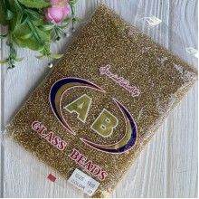 Бисер прозрачный, размер 12/0, золото (22), упаковка 400 г