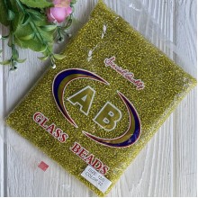 Бисер прозрачный, размер 12/0, желтый (32), упаковка 400 г