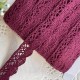 Кружево вязаное Айрис (D03602), 2 см, вишневое, рулон 45 м
