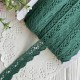 Кружево вязаное Айрис (D03602), 2 см, темно-зеленое, рулон 45 м