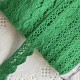 Кружево вязаное Айрис (D03602), 2 см, зеленое, рулон 45 м