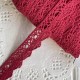 Кружево вязаное Айрис (D03602), 2 см, бургунди, рулон 45 м
