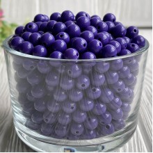 Бусина акриловая VIP, 8 мм, темно-фиолетовый, упаковка 500 г