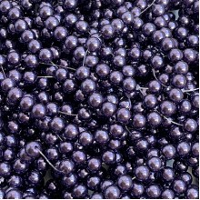 Жемчуг на нити Vip, 8 мм, черничный, упаковка 500 г