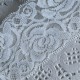 Кружево стрейчевое с розами, 6 см, айвори, рулон 9 м