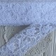 Кружево стрейчевое с цветами, 6 см, белое, рулон 9 м
