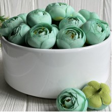 Бутон ранункулюса, 4 см, мятный, упаковка 25 шт.