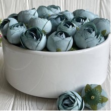 Бутон ранункулюса, 4 см, серо-голубой, упаковка 25 шт.