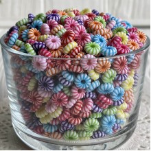 Бусина спиралька, 8 мм, цветной микс, упаковка 500 г