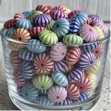 Бусина спиралька объемная, 8х14 мм, цветной микс, упаковка 500 г