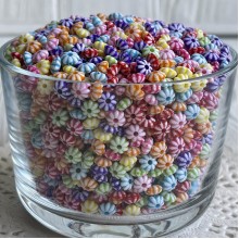 Бусина спиралька маленькая, 6х3 мм, цветной микс, упаковка 500 г