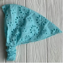 Косынка прошва однотонная, 23х27 см, бирюзовый, шт.