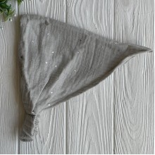 Муслиновая косынка со звездами, 22х24 см, серая, шт.
