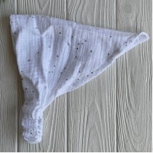 Муслиновая косынка с точками, 23х26 см, белая, шт.