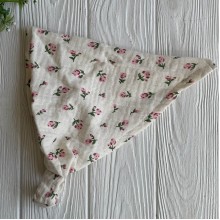 Муслиновая косынка в цветочек, 25х24 см, молочная, шт.