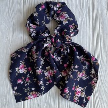 Резинка Твилли жатка пионы, 27 cм, сапфировый, шт.