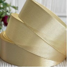 Атлас 2,5 см, мигдальный, рулон 33 м