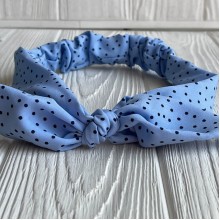 Повязка софт солоха в мелкий горох, 25 см, голубая, шт.