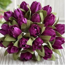 Подснежник, 2 см, сиренево-фиолетовый, пучек из 20 цветочков