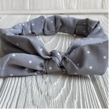 Повязка софт солоха в горох, 25 см, серая, шт.