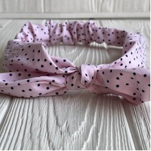 Повязка софт солоха в мелкий горох, 25 см, светло-розовая, шт.