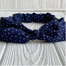 Повязка софт солоха в мелкий горох, 25 см, сапфировая, шт.