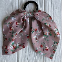 Резинка Твилли с перемычкой пионы, 25 см, бежевая, шт.