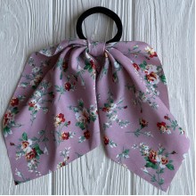 Резинка Твилли с перемычкой пионы, 25 см, розово-пудровая, шт.