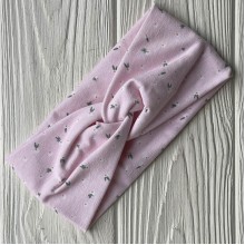 Повязка детская стрейч кулир, 8х17 см, светло-розовая с ромашками, шт.