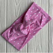 Повязка стрейч кулир, 10х21 см, розовая в крупный горох, шт. Повязка стрейч кулир, 10х21 см, розовая в крупный горох, шт.