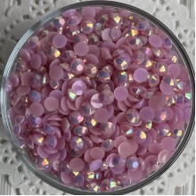 Стразы непрозрачные с перламутром, 6,5 мм, пудровый, упаковка 10000 шт.