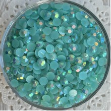 Стразы непрозрачные с перламутром, 6,5 мм, тиффани, упаковка 10000 шт.