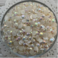 Стразы непрозрачные с перламутром, 6,5 мм, молочный, упаковка 10000 шт.