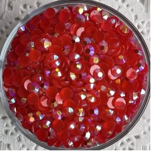 Стразы непрозрачные с перламутром, 6,5 мм, красный, упаковка 10000 шт.