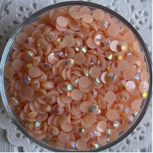 Стразы непрозрачные с перламутром, 6,5 мм, персиковый, упаковка 10000 шт.