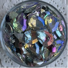 Стразовый камень капля с выпуклым дном, 18х25 мм, перламутр, упаковка 200 шт.