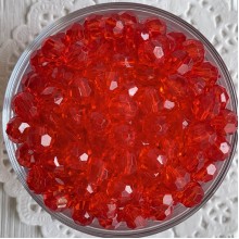 Хрусталь круглый, 10 мм, красный, упаковка 500 г