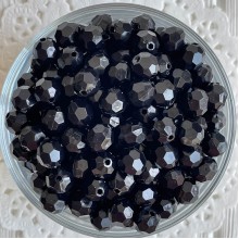 Хрусталь круглый, 10 мм, черный, упаковка 500 г