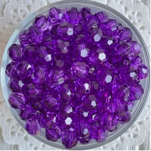 Хрусталь круглый, 10 мм, темно-фиолетовый, упаковка 500 г