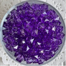 Хрусталь кубовидный, 10 мм, темно-фиолетовый, упаковка 500 г