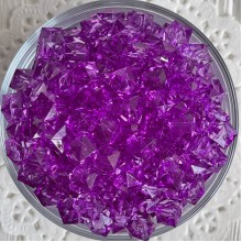 Хрусталь кубовидный, 10 мм, темно-сиреневый, упаковка 500 г