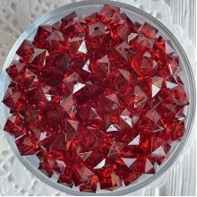 Хрусталь кубовидный, 10 мм, бордовый, упаковка 500 г