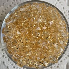 Хрусталь кубовидный, 10 мм, темно-желтый, упаковка 500 г