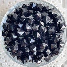 Хрусталь кубовидный, 10 мм, черный, упаковка 500 г